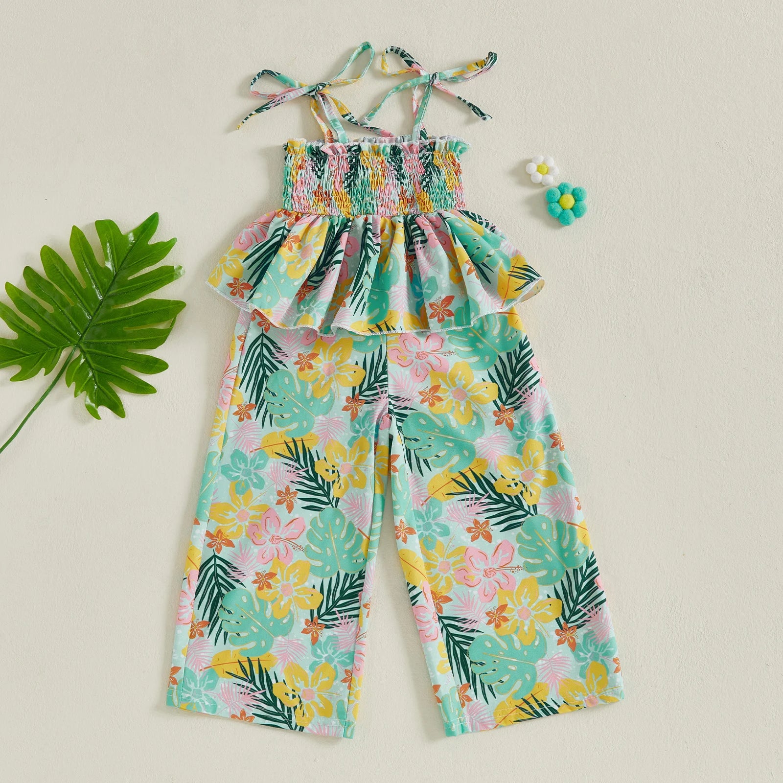 Toddler Girl Floral Jumpsuit